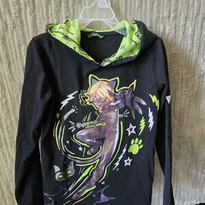 Guess Black Hoodie with Green Logo